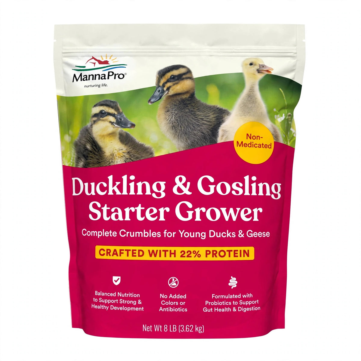 Manna Pro Duckling and Gosling Starter Grower Feed, 8 lb pouch