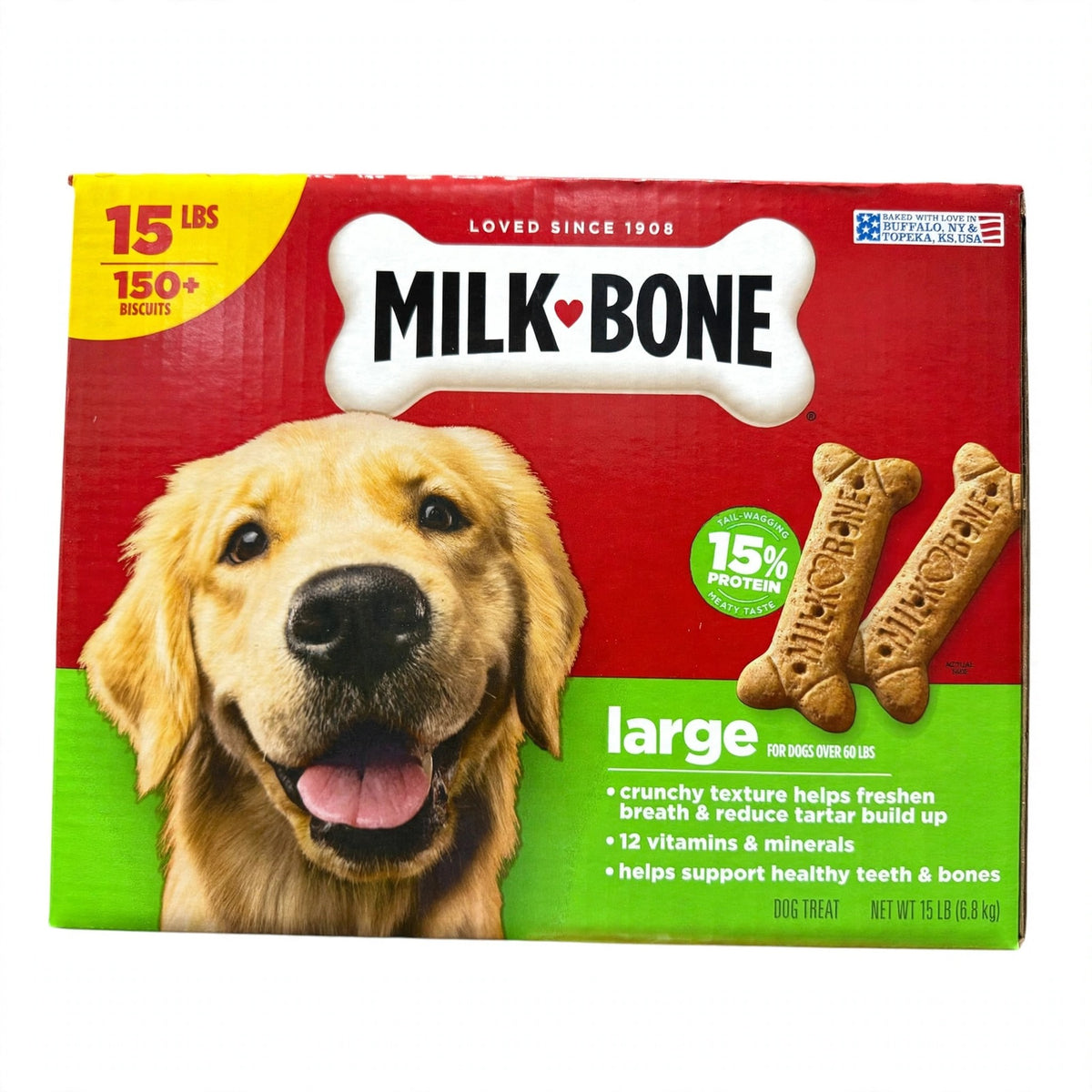 Milk-Bone Large Dog Biscuits, 15 lbs box