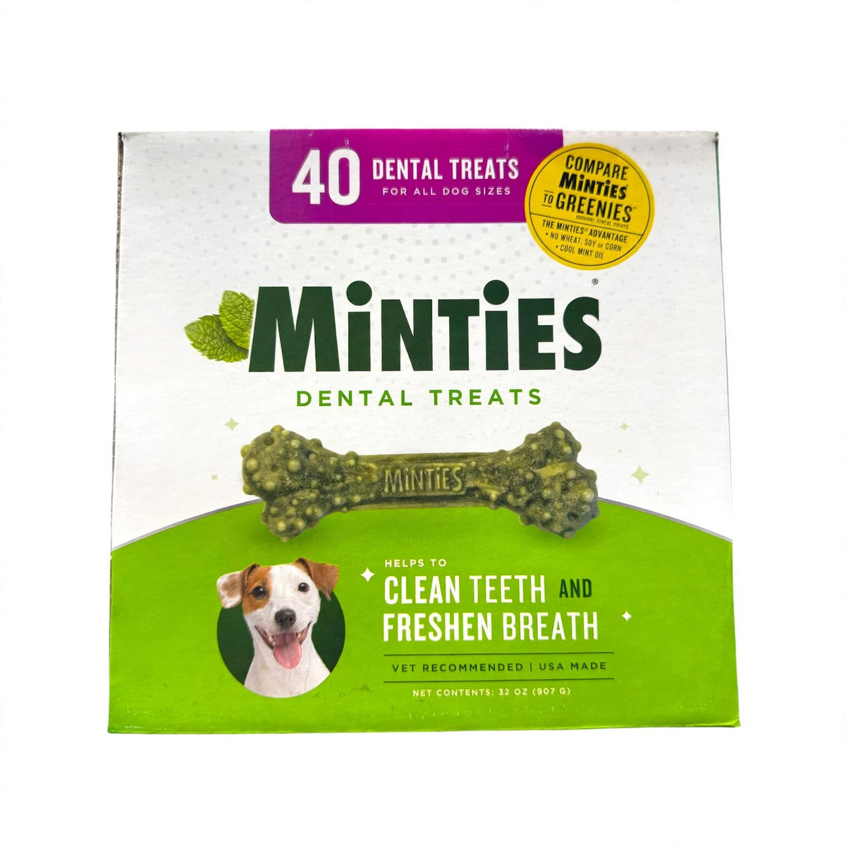 Minties Dental Treats for Dogs, 40 count box