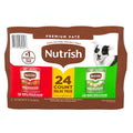 Nutrish Whole Health Blend Premium Pate Wet Dog Food Variety Pack, 24 cans