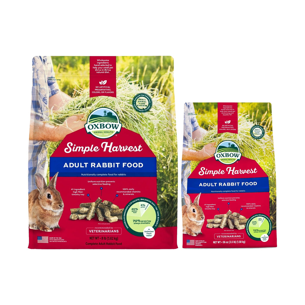 Oxbow Simple Harvest Adult Rabbit Food 3.5 lb and 8 lb bags