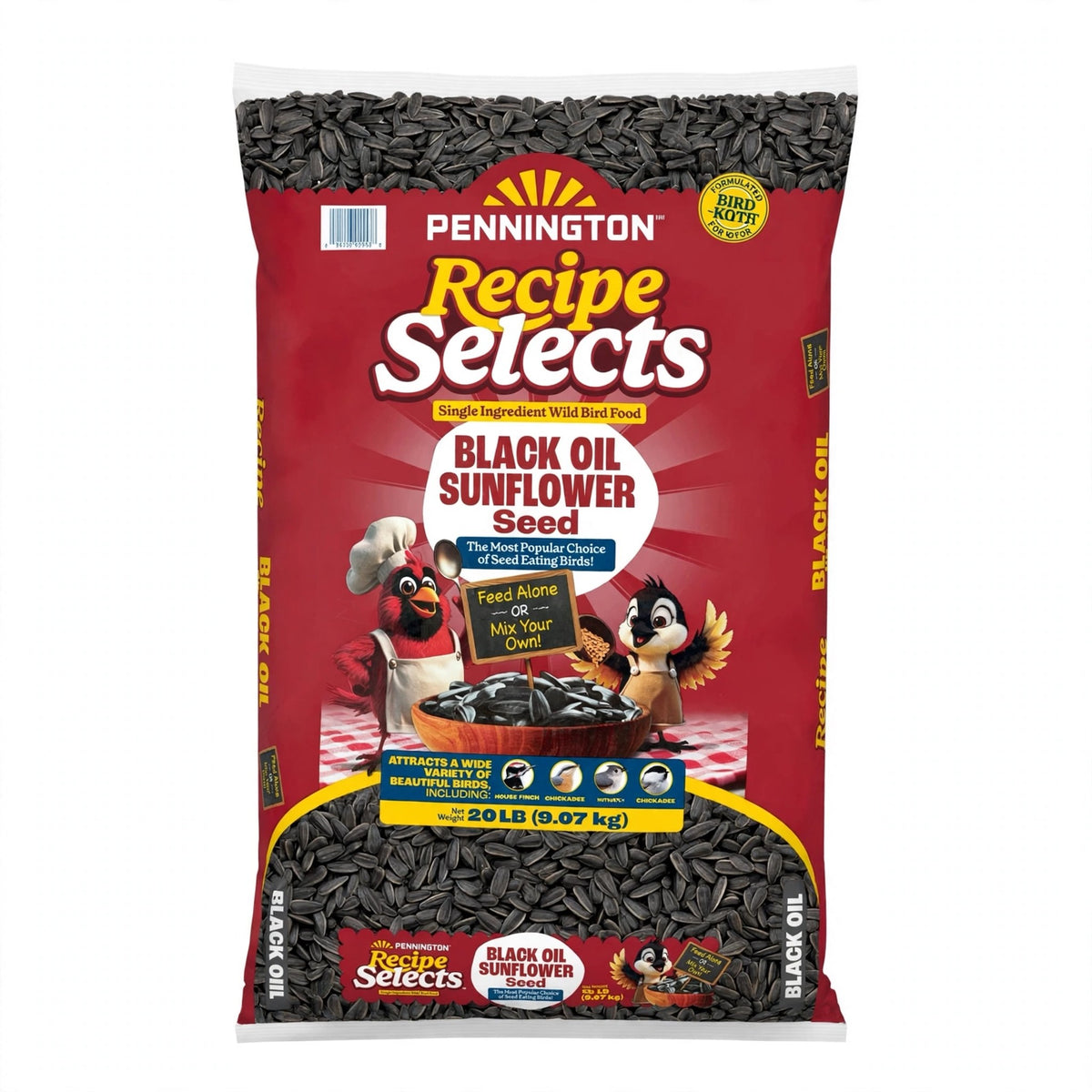 Pennington Recipe Selects Black Oil Sunflower Seed, 20 lb bag