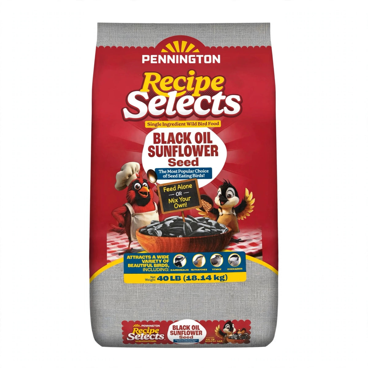 Pennington Recipe Selects Black Oil Sunflower Seed, 40 lb bag