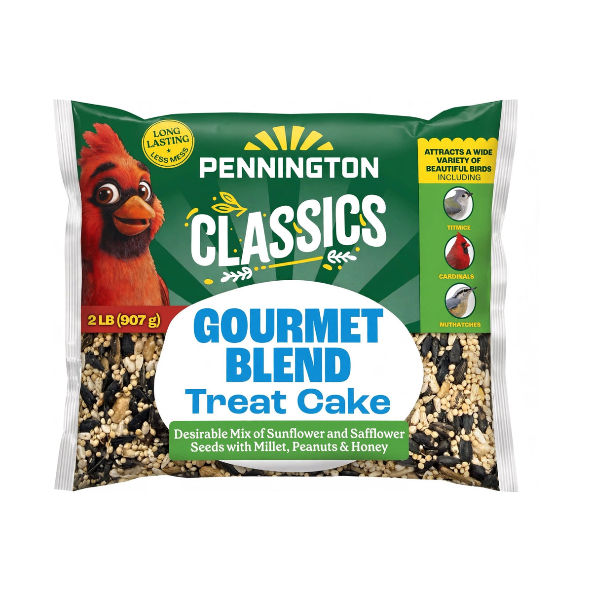 Pennington Classics Gourmet Blend Treat Cake wild bird seed cake, 2 lb