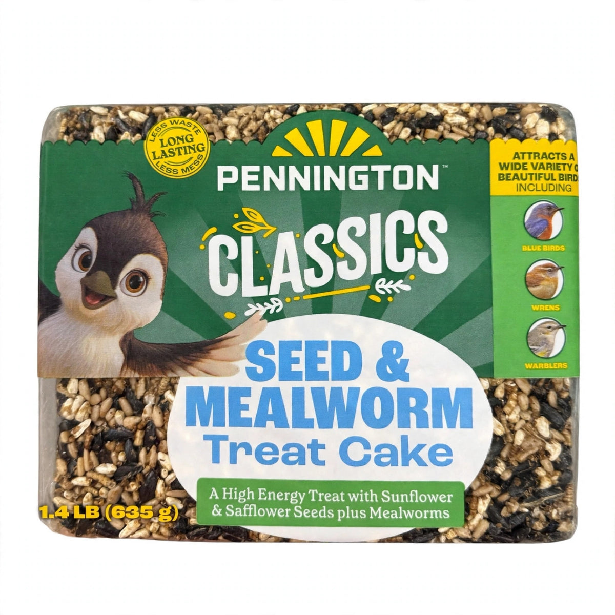 Pennington Classics Seed & Mealworm Treat Cake wild bird treat, 1.4 lb