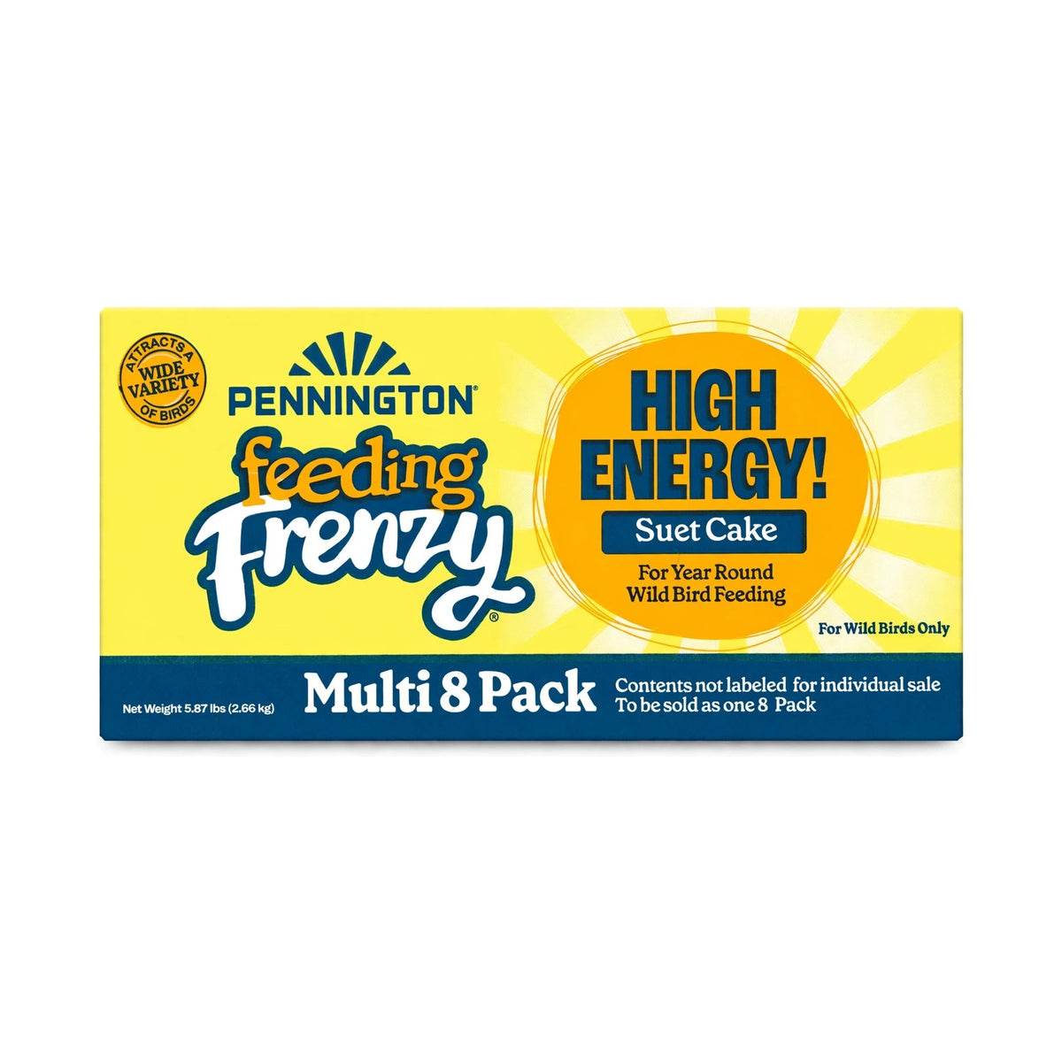 Pennington Feeding Frenzy High Energy Suet Cake 11.75 oz 8-Pack box