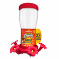 Pennington Feeding Frenzy Sipper Glass Hummingbird Feeder, Red