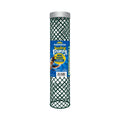 Pennington Feeding Frenzy Wire Suet Nugget Feeder - green diamond wire mesh tube feeder with silver metal top for wild birds