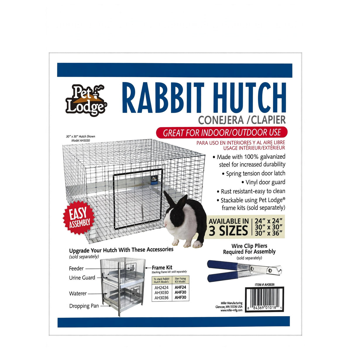 Pet Lodge Rabbit Hutch retail box front panel