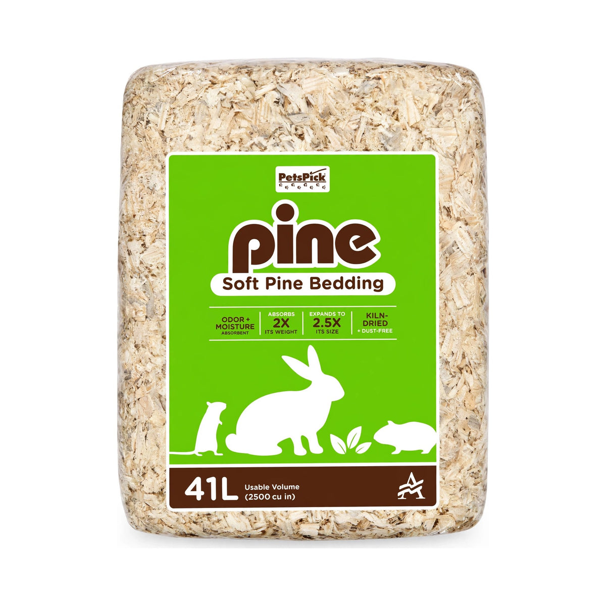 PetsPick Soft Pine Pet Bedding, 41L - Khrysco