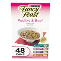 Purina Fancy Feast Poultry & Beef Grilled Wet Cat Food Variety Pack, 48 cans