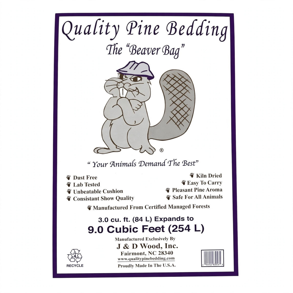 Quality Pine Bedding Beaver Bag, 3.0 cu. ft. expands to 9.0 cu. ft.
