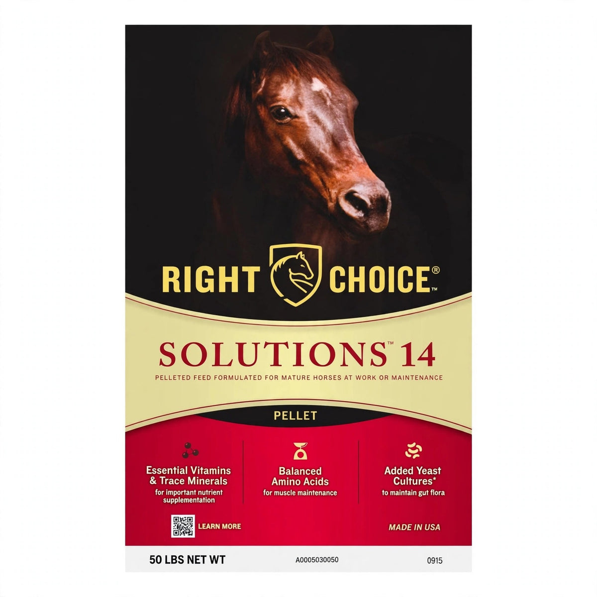 Right Choice Solutions 14 Pelleted Horse Feed, 50 lb bag