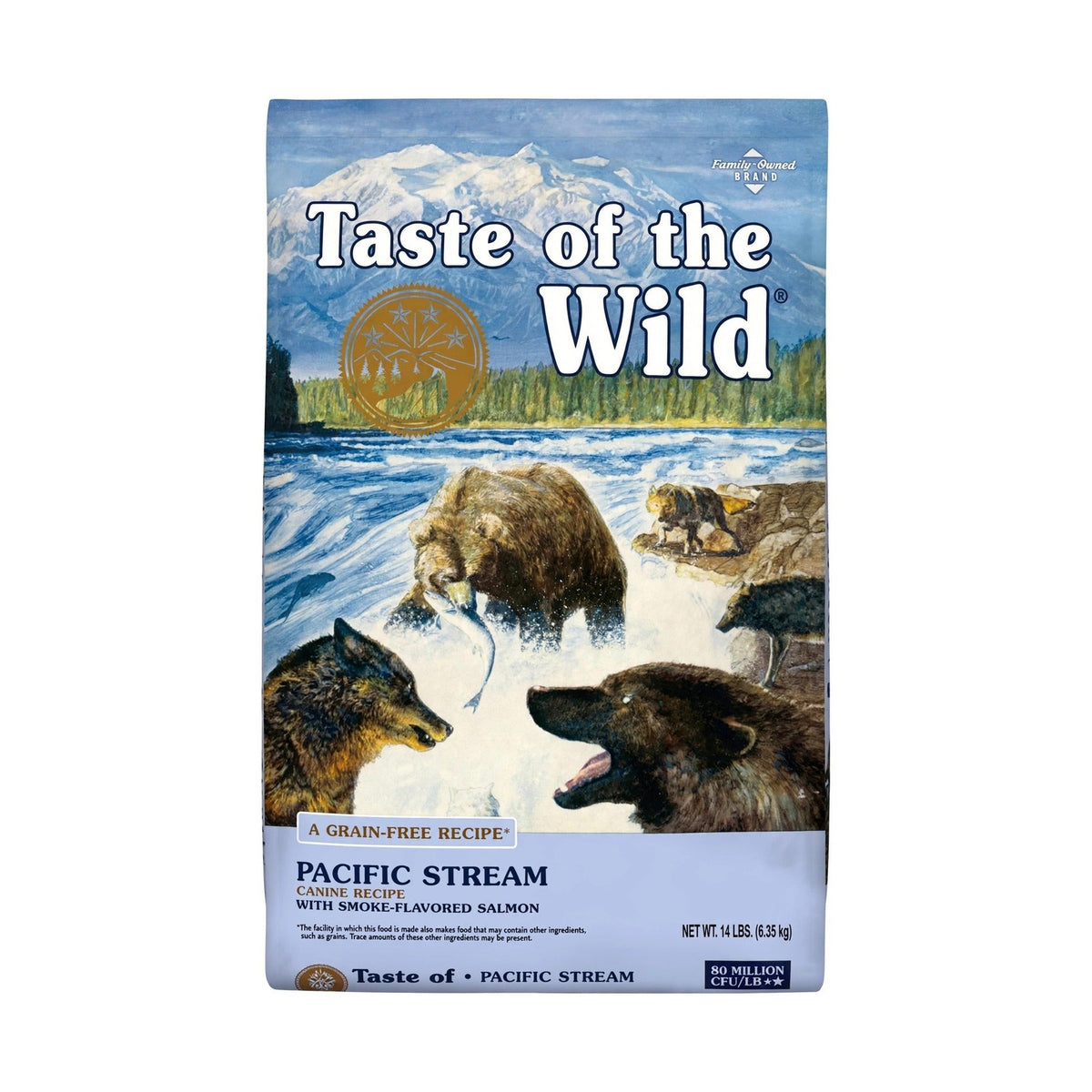 Taste of the Wild Pacific Stream Smoke-Flavored Salmon Grain-Free Dry Dog Food 14 lb bag