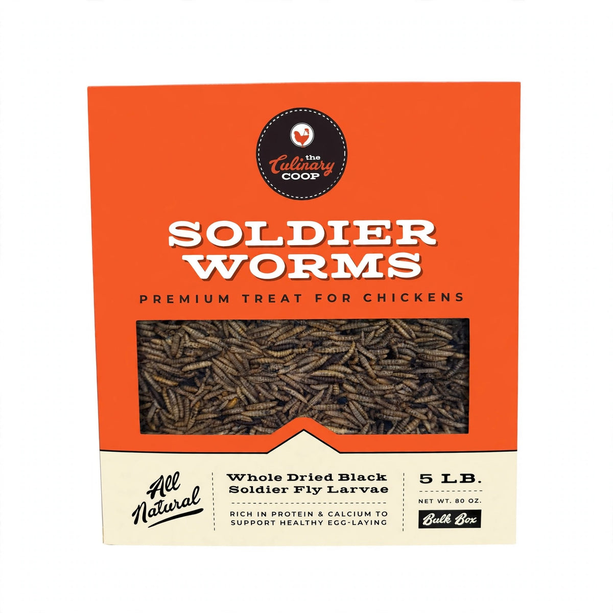 The Culinary Coop Soldier Worms Premium Chicken Treat, 5 lb box