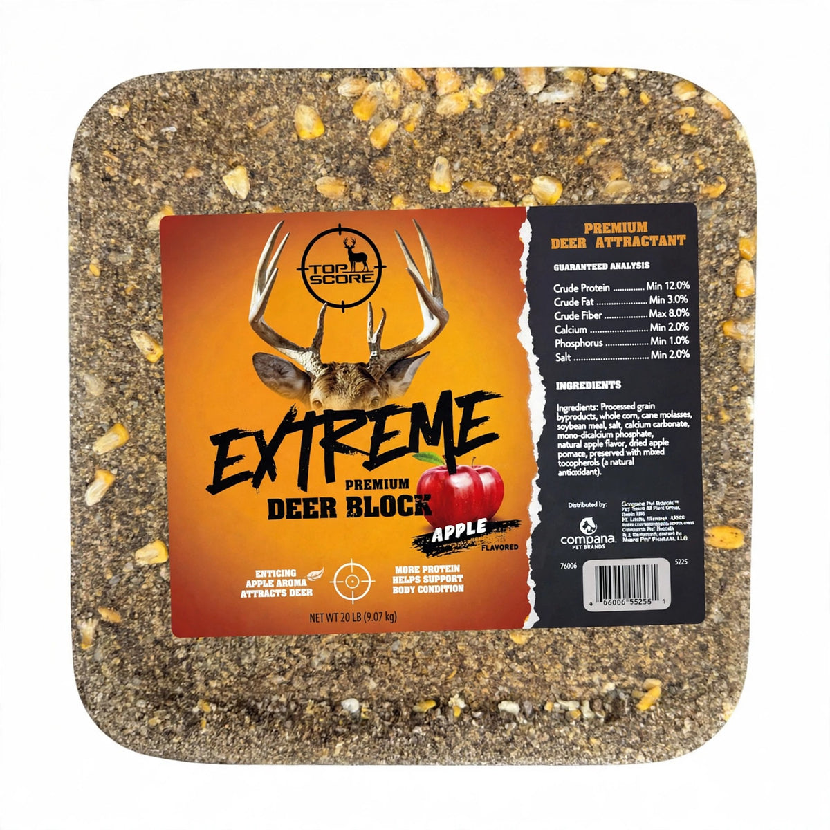 Top Score Extreme Premium Deer Block, 20 lb, Apple Flavored