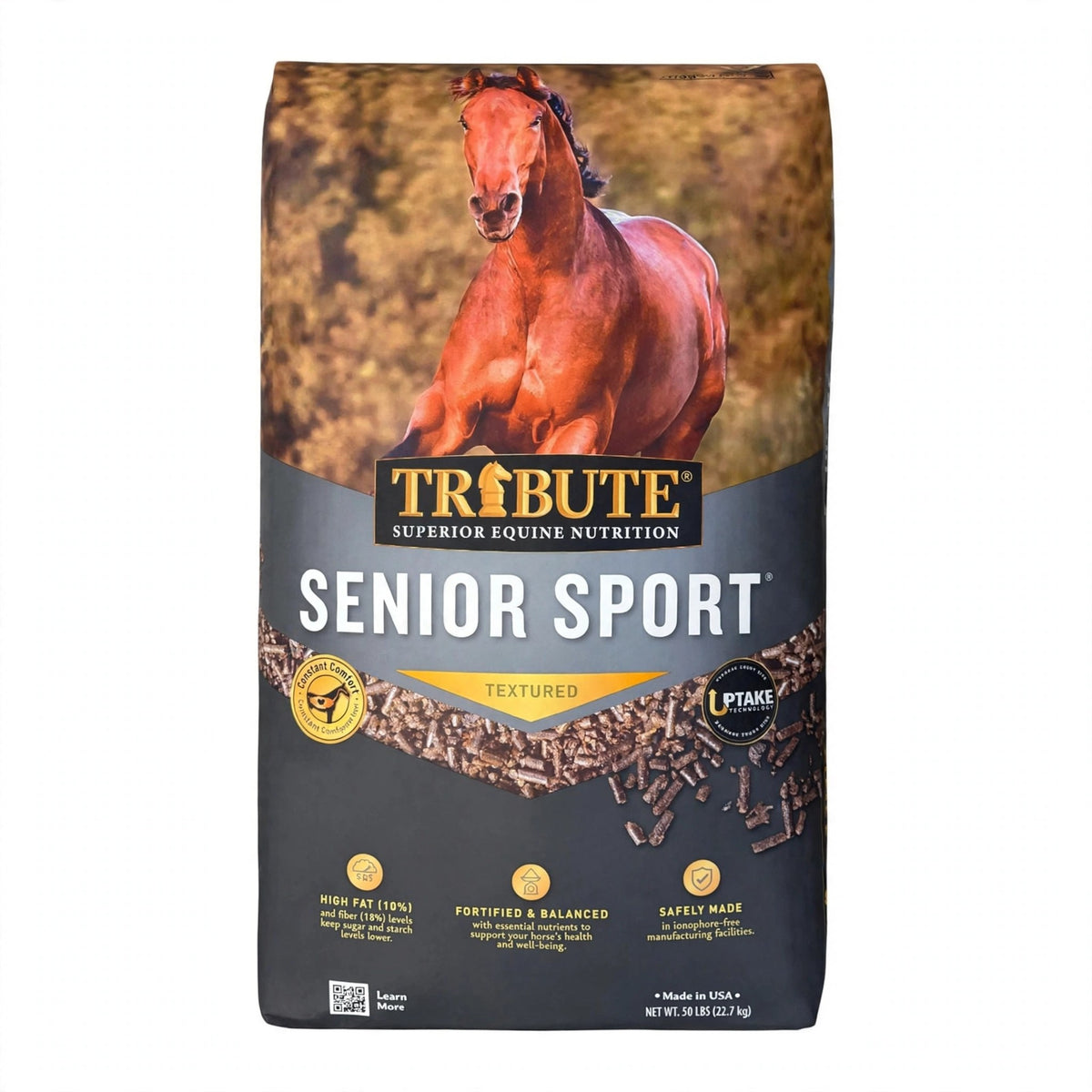 Tribute Senior Sport Textured Horse Feed, 50 lb bag