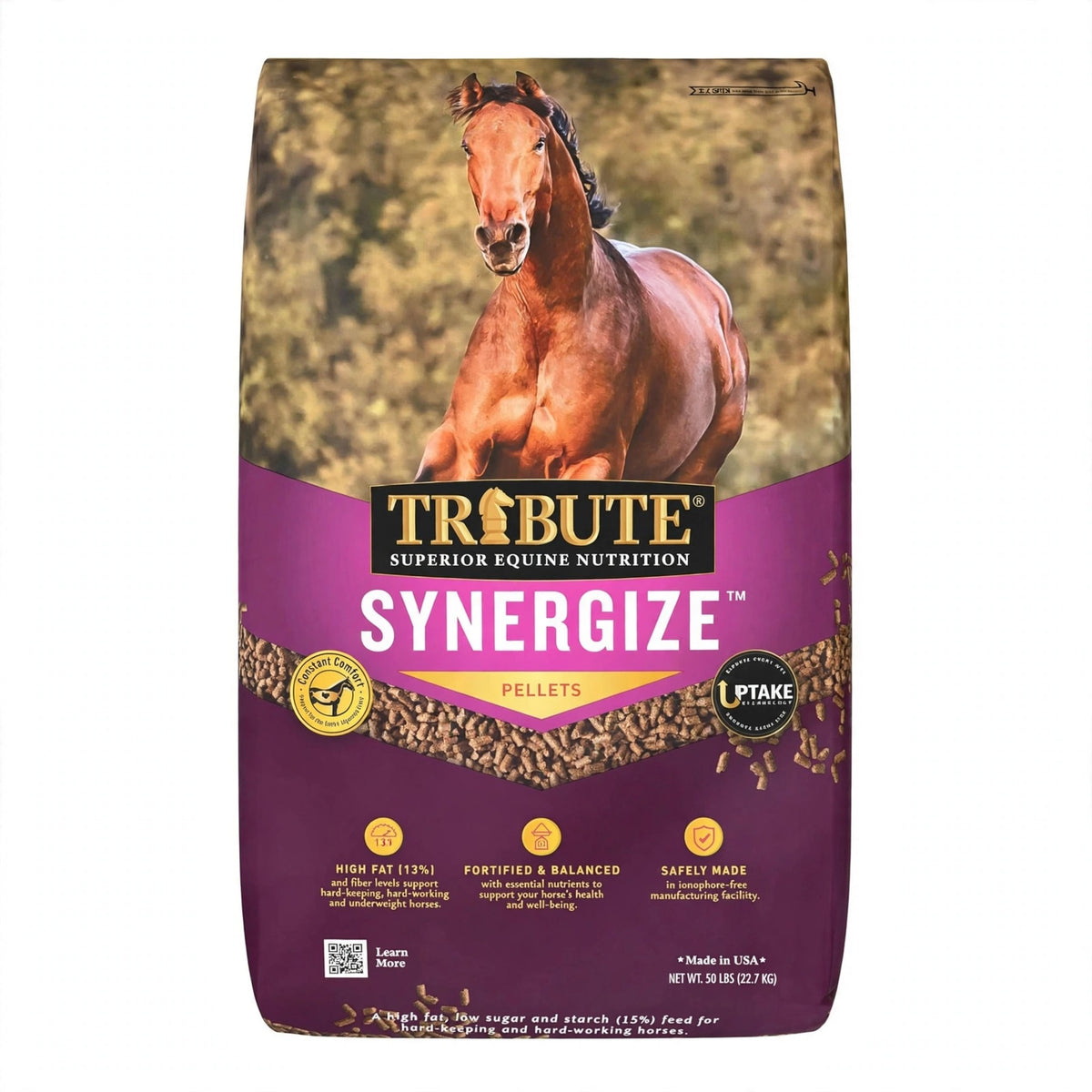 Tribute Synergize Pelleted Horse Feed, 50 lb bag