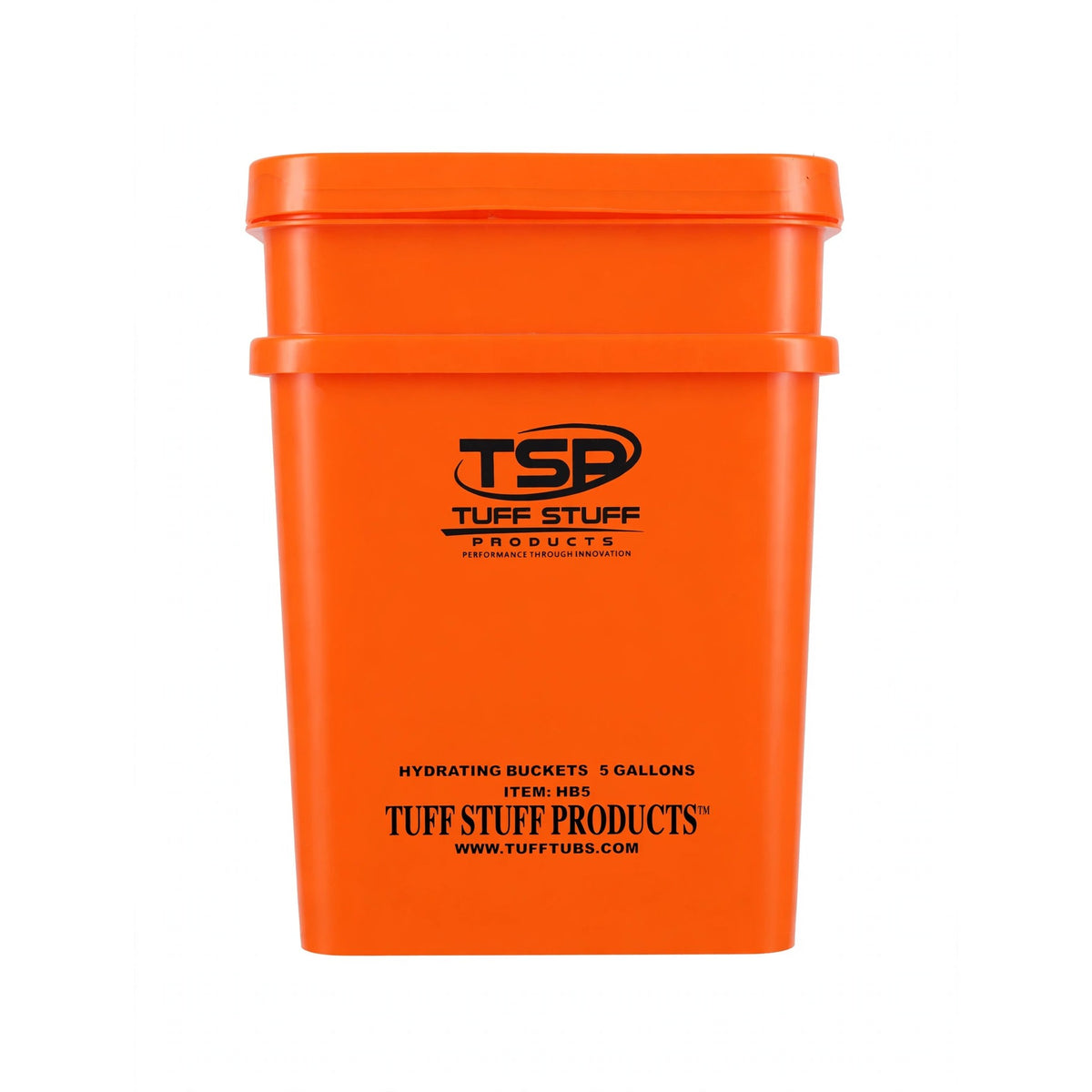 Tuff Stuff Hydrating Square Bucket, 5 gal, back view