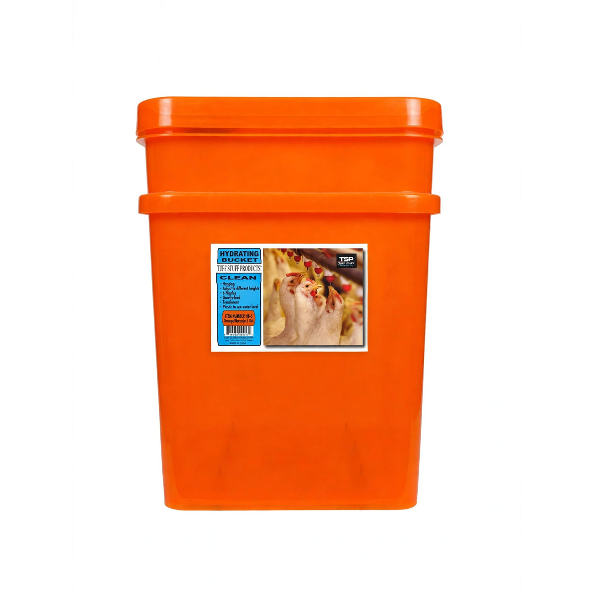 Tuff Stuff Hydrating Square Bucket, 5 gal, front label view