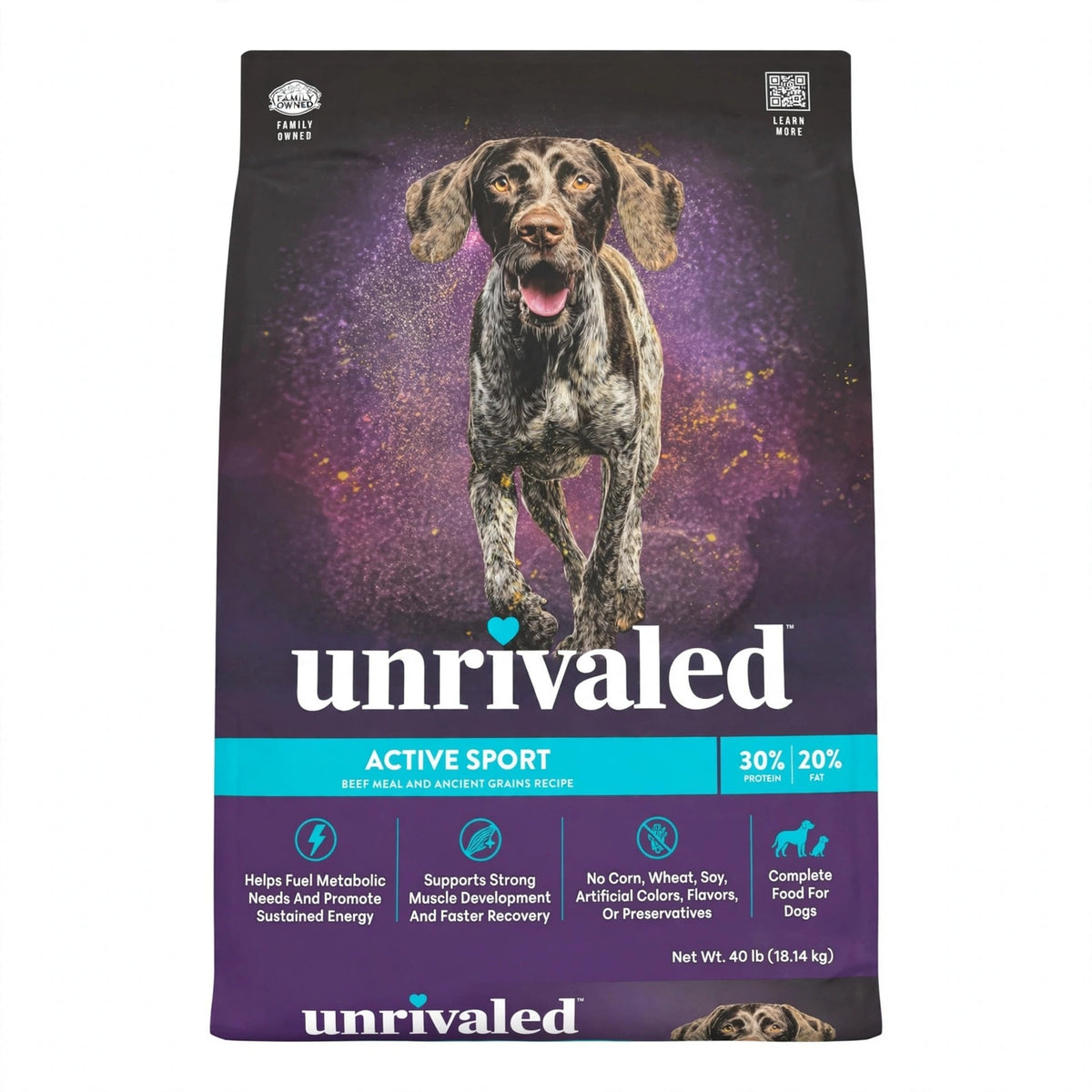 Unrivaled Active Sport Dry Dog Food, 40 lb bag