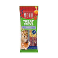 Vitakraft Menu Treat Sticks Wild Berry Flavored Glaze package, 2 sticks, a long-lasting treat for pet rabbits, guinea pigs and hamsters